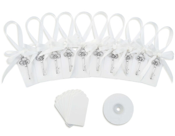 Klucz Otwieracz Podziękowanie dla gości (50 SZTUK) - srebrny